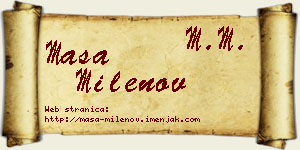 Maša Milenov vizit kartica